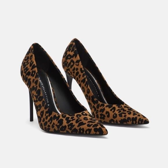 ZARA Cheetah basic collection heels - Picture 1 of 10